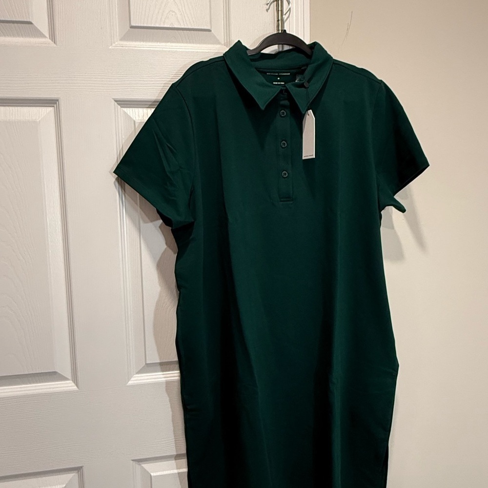 Universal Standard Varsity
French Terry Polo Dress in Botanic Sz M ( 18-20 ) - Picture 3 of 11